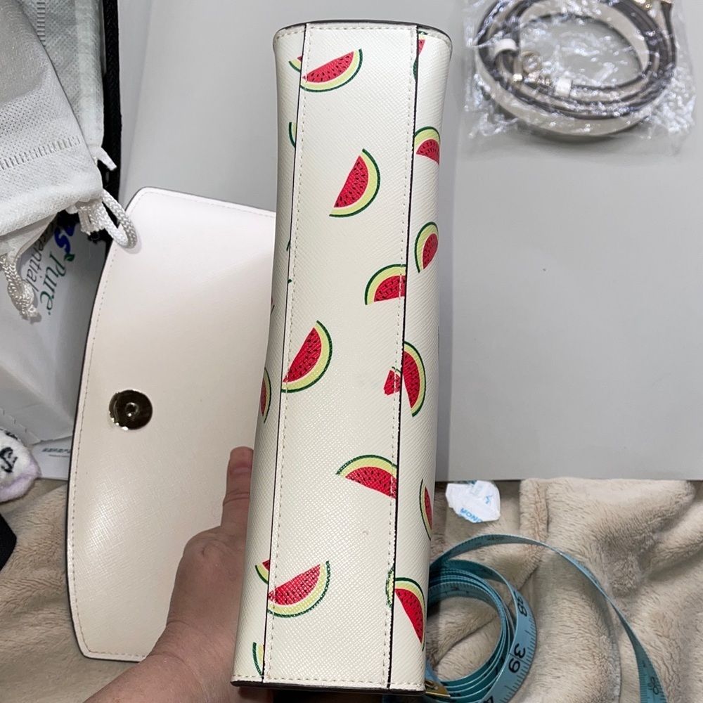 Kate Spade White Crossbody with Watermelon Print and Gold Hardware Kate Spade - Picture 7 of 9